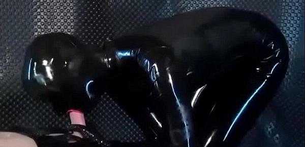  Latex condom catsuit fuck